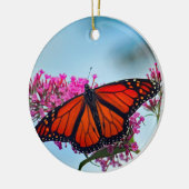 Mooie Monarch Butterfly foto Keramisch Ornament (Links)