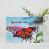 Mooie Monarch Butterfly Foto Verjaardag Kaart (Staand voorkant)