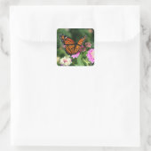 Mooie Monarch Butterfly Vierkante Sticker (Tas)