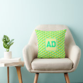 Mooie monogram aangepaste kussen voor vriendin (Stoel)