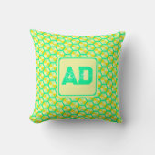 Mooie monogram aangepaste kussen voor vriendin (Voorkant)