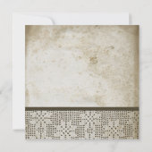 Mooie Monogram Antiek Papier Haakkant Kaart (Achterkant)