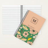 Mooie monogram bloemenpatroon gepersonaliseerde na notitieboek (Binnen)