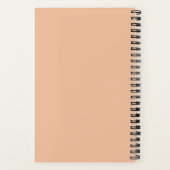 Mooie monogram bloemenpatroon gepersonaliseerde na notitieboek (Achterkant)