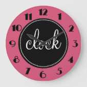 Mooie monogram Gepersonaliseerd klok (Voorkant)