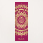 Mooie Monogram heet Roze Gold Mandala Yoga Mat (Voorkant)