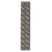 Mooie monogram Kerst chinoiserie bloemmotief Medium Tafelloper (Voorkant)