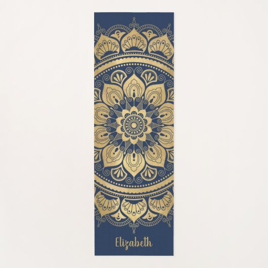 Mooie monogram marineblauw goudmannetje Yoga Mat (Voorkant)