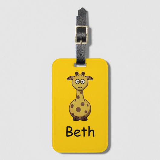 Mooie monogram met naamontwerp voor kinderen bagagelabel (Voorkant (verticaal))
