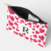 Mooie Monogram Valentijnsdag Harten Etui (Open)