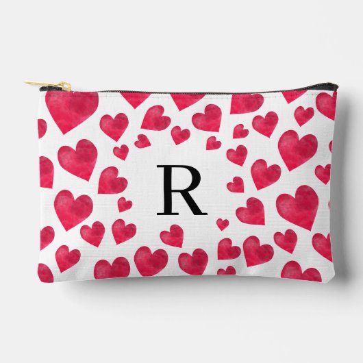 Mooie Monogram Valentijnsdag Harten Etui (Voorkant)