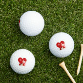Mooie Monogram Valentijnshart Golfballen (Insitu Gras)