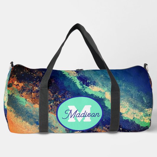 Mooie monogrammed duffel tas (Voorkant)