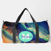 Mooie monogrammed duffel tas (Achterkant)