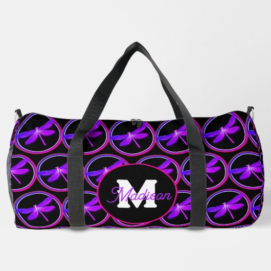 Mooie monogrammed duffel tas (Achterkant)
