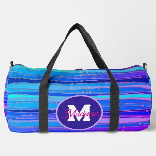 Mooie monogrammed duffel tas (Voorkant)