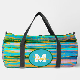 Mooie monogrammed duffel tas