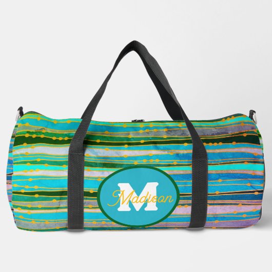 Mooie monogrammed duffel tas (Voorkant)