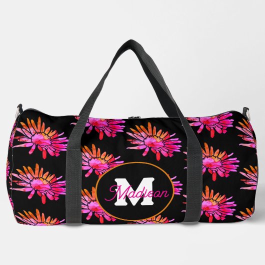 Mooie monogrammed duffel tas (Voorkant)