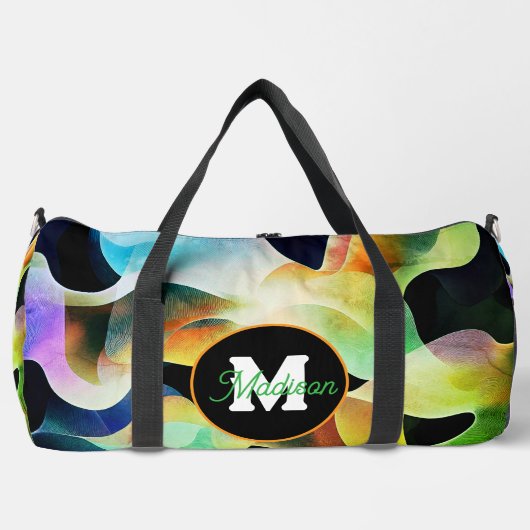 Mooie monogrammed duffel tas (Voorkant)
