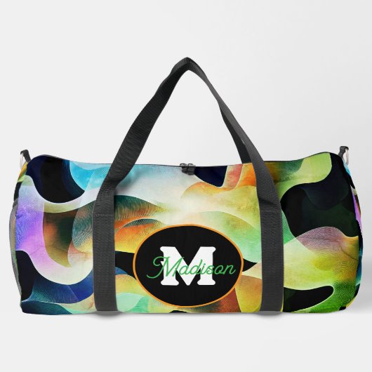 Mooie monogrammed duffel tas (Achterkant)