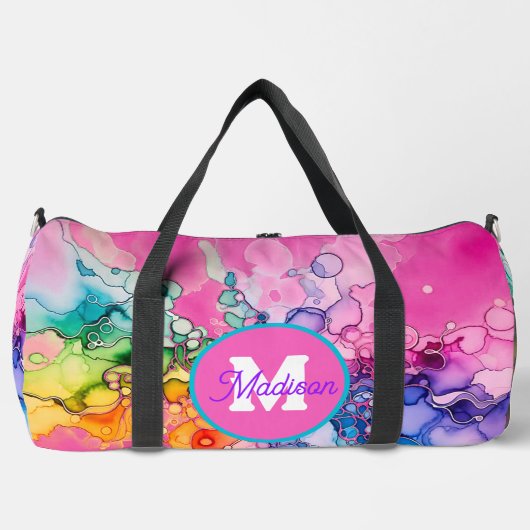Mooie monogrammed duffel tas (Voorkant)