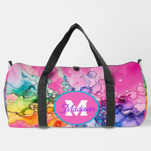 Mooie monogrammed duffel tas (Achterkant)