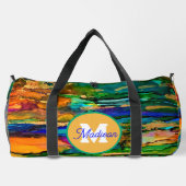 Mooie monogrammed duffel tas (Achterkant)