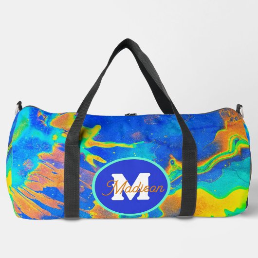 Mooie monogrammed duffel tas (Voorkant)