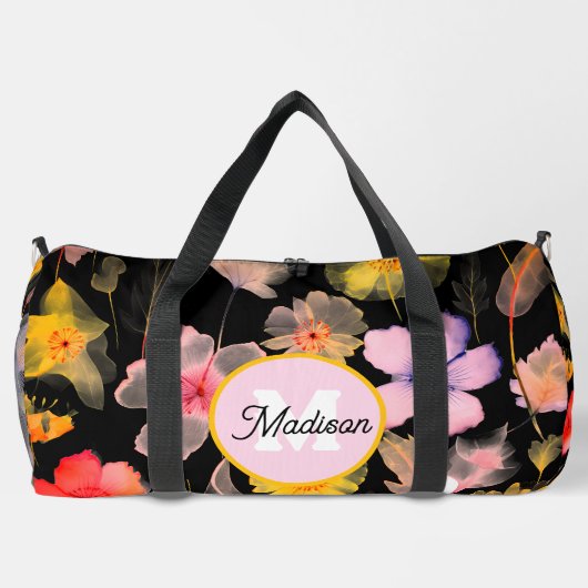 Mooie monogrammed duffel tas (Achterkant)