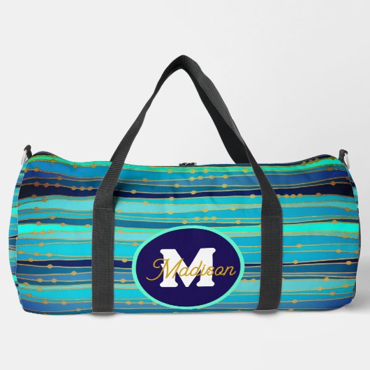 Mooie monogrammed duffel tas (Voorkant)