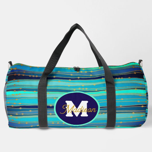 Mooie monogrammed duffel tas (Achterkant)