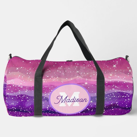 Mooie monogrammed duffel tas (Voorkant)