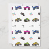 Mooie Monster Machine Auto Vrachtwagen Kinder Verj Bedankkaart (Achterkant)