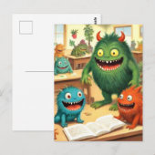 Mooie Monsterschool Ansichtkaart Briefkaart (Voorkant / Achterkant)