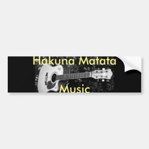Mooie mooie Afrikaanse Gitaar Grijswaarden Motief Bumpersticker