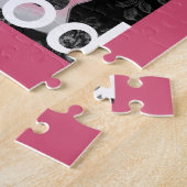 Mooie mooie Afrikaanse Gitaar Grijswaarden Motief  Legpuzzel (Zijkant)