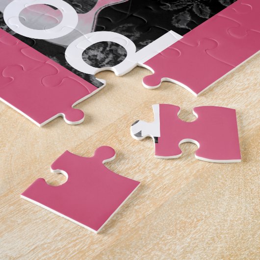 Mooie mooie Afrikaanse Gitaar Grijswaarden Motief  Legpuzzel (Zijkant)