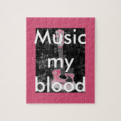 Mooie mooie Afrikaanse Gitaar Grijswaarden Motief  Legpuzzel (Verticaal)