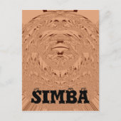 Mooie mooie Afrikaanse Leeuw hoofd vector patroon Briefkaart (Voorkant)