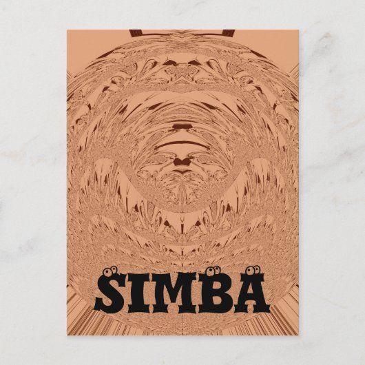 Mooie mooie Afrikaanse Leeuw hoofd vector patroon Briefkaart (Voorkant)