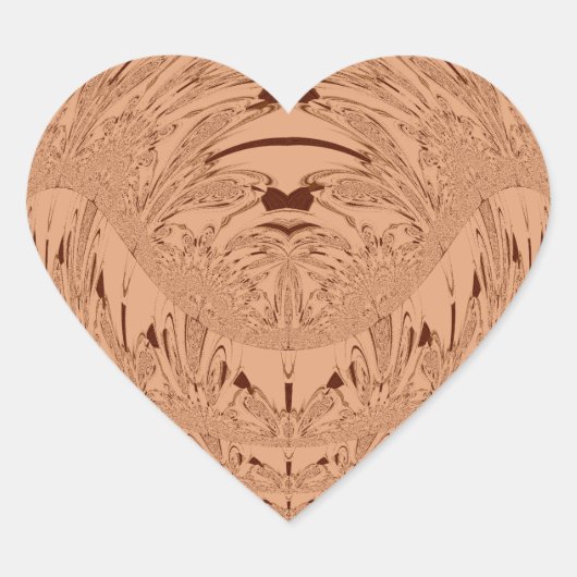 Mooie mooie Afrikaanse Leeuw hoofd vector patroon Hart Sticker (Voorkant)