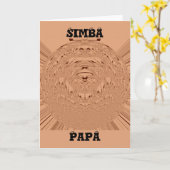 Mooie mooie Afrikaanse Leeuw hoofd vector patroon Kaart (Gele Bloem)