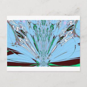 Mooie mooie Aqua Blue Amazing Floral Motive Art Briefkaart