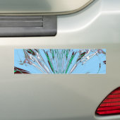 Mooie mooie Aqua Blue Amazing Floral Motive Art Bumpersticker (Op auto)