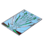 Mooie mooie Aqua Blue Amazing Floral Motive Art Notitieboek (Linkerzijde)
