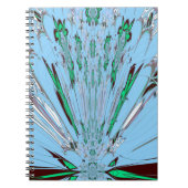 Mooie mooie Aqua Blue Amazing Floral Motive Art Notitieboek (Voorkant)