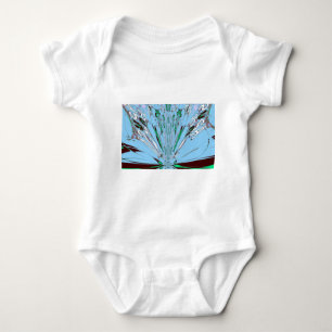 Mooie mooie Aqua Blue Amazing Floral Motive Art Romper