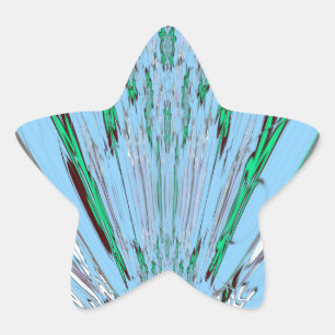 Mooie mooie Aqua Blue Amazing Floral Motive Art Ster Sticker