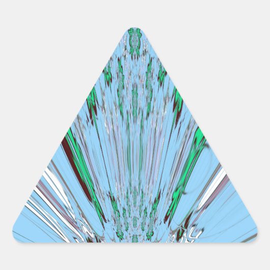 Mooie mooie Aqua Blue Amazing Floral Motive Art Sticker (Voorkant)